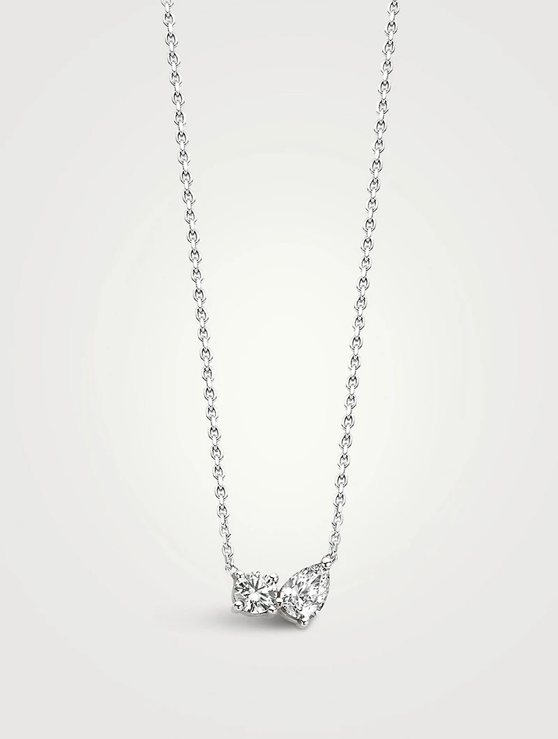 Duo 18K White Gold Necklace