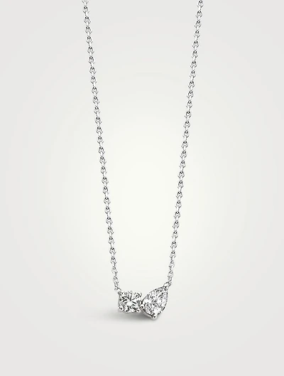 Duo 18K White Gold Necklace