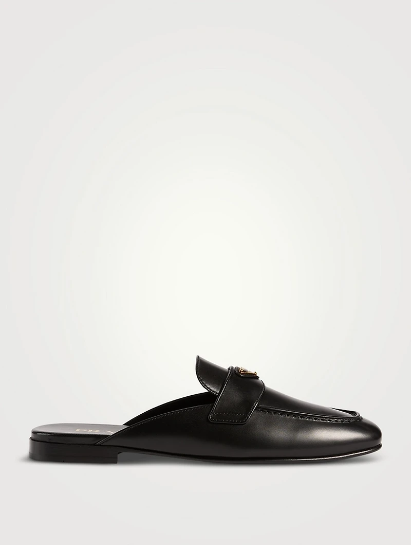 Leather Loafer Mules