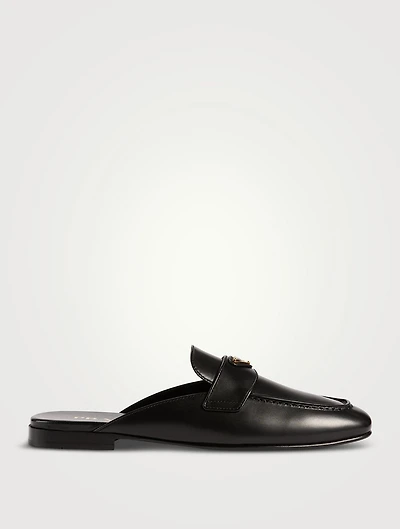Leather Loafer Mules