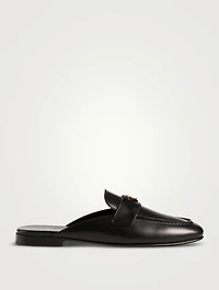 Leather Loafer Mules