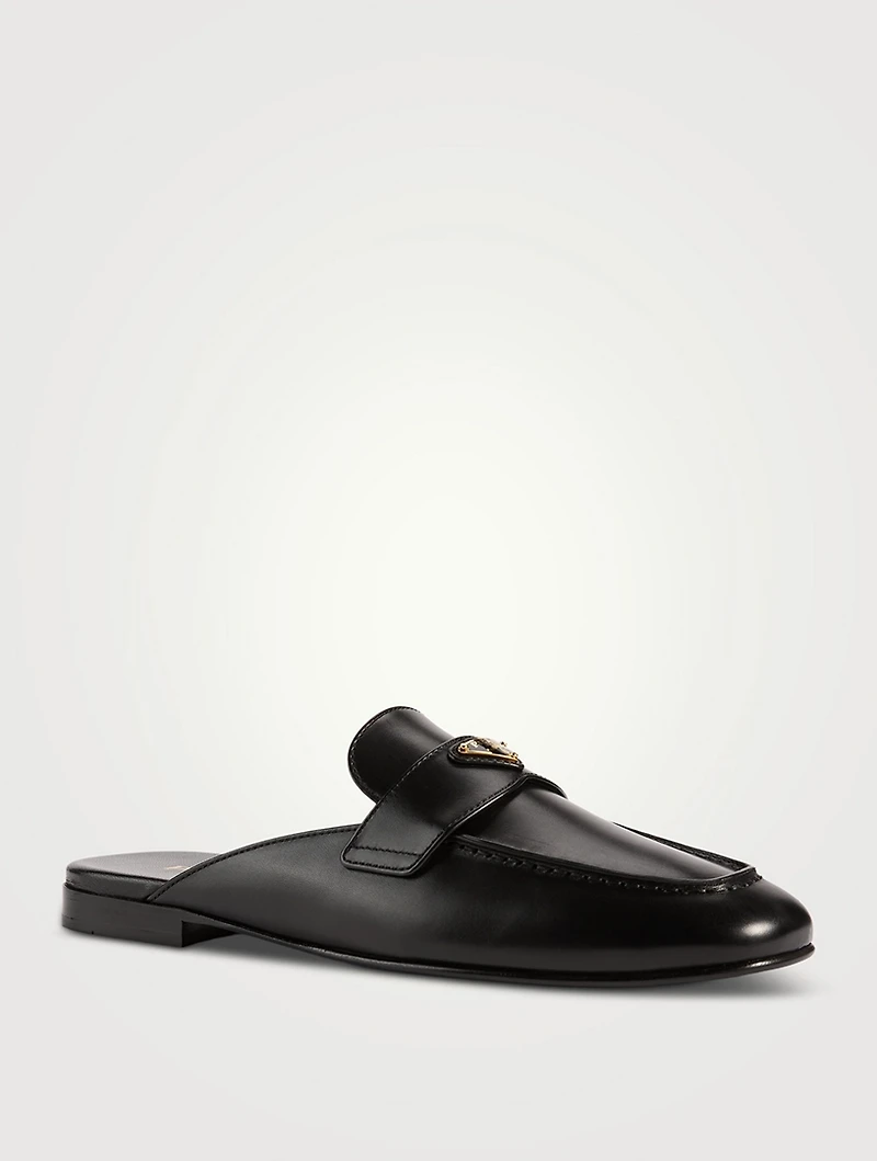 Leather Loafer Mules