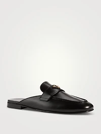 Leather Loafer Mules