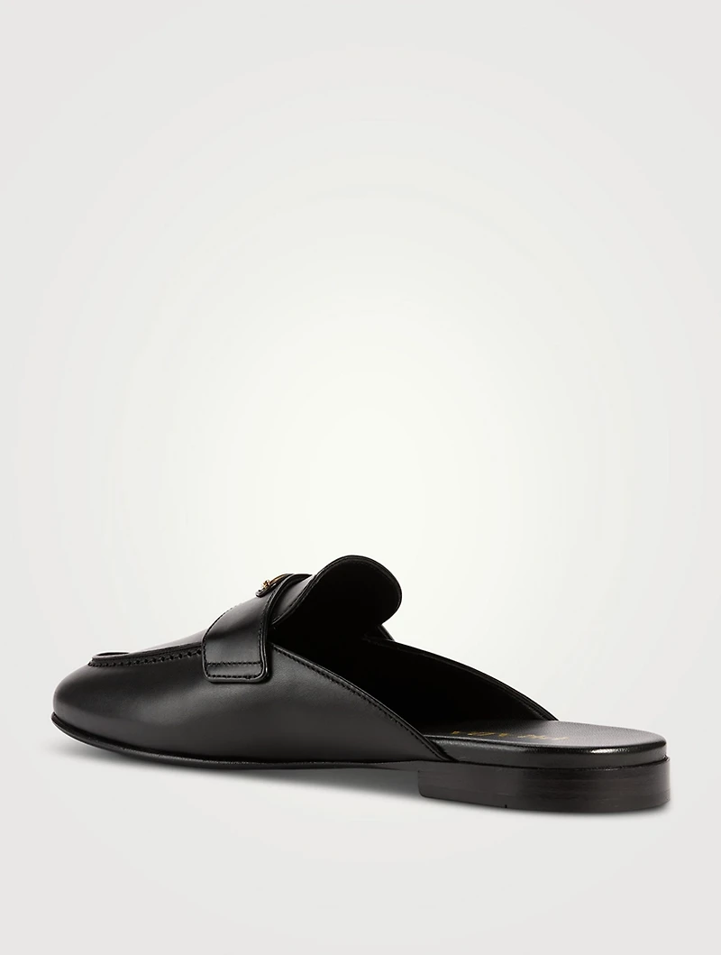 Leather Loafer Mules