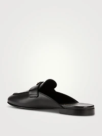 Leather Loafer Mules