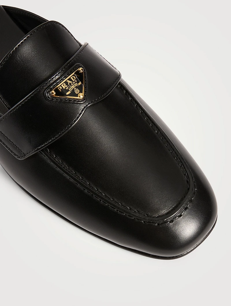 Leather Loafer Mules