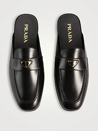 Leather Loafer Mules
