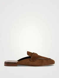 Suede Loafer Mules