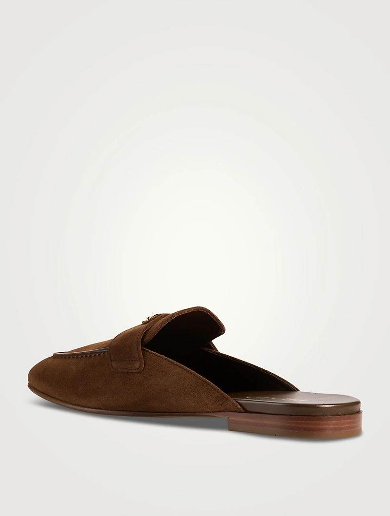 Suede Loafer Mules