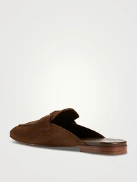 Suede Loafer Mules