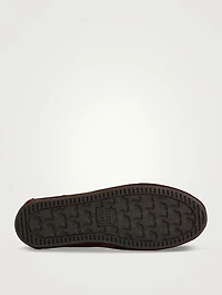 Beaded Suede Boat Shoes