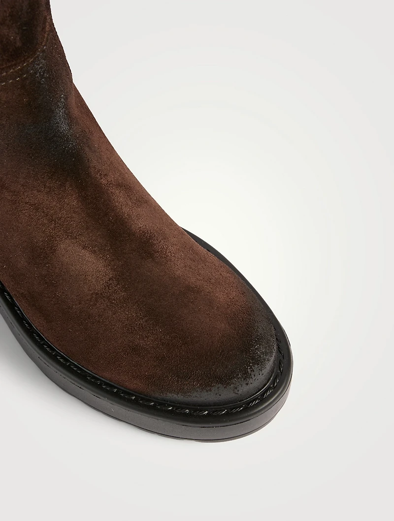 Suede Mid-Calf Boots