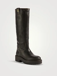 Leather Knee-High Boots