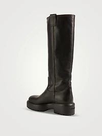 Leather Knee-High Boots
