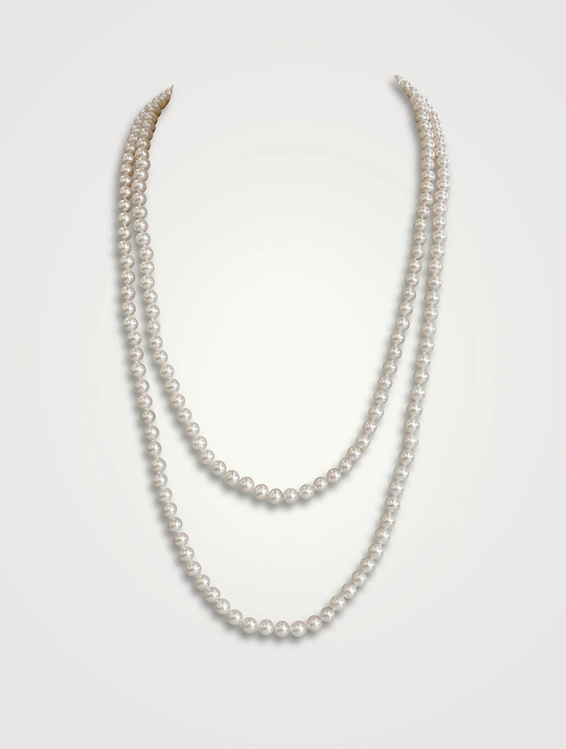 Double Strand Pearl Necklace
