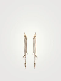 Trend 18K Gold Pearl Earrings With Diamonds