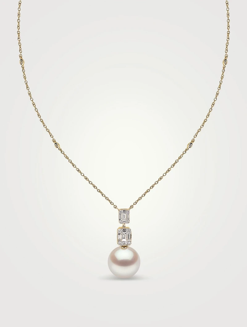 Starlight 18K Gold South Sea Pearl Necklace With Diamonds