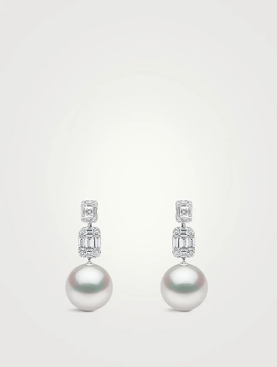 Starlight 18K Gold South Sea Pearl Earrings With Diamonds