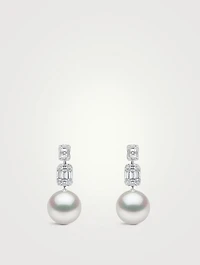 Starlight 18K Gold South Sea Pearl Earrings With Diamonds