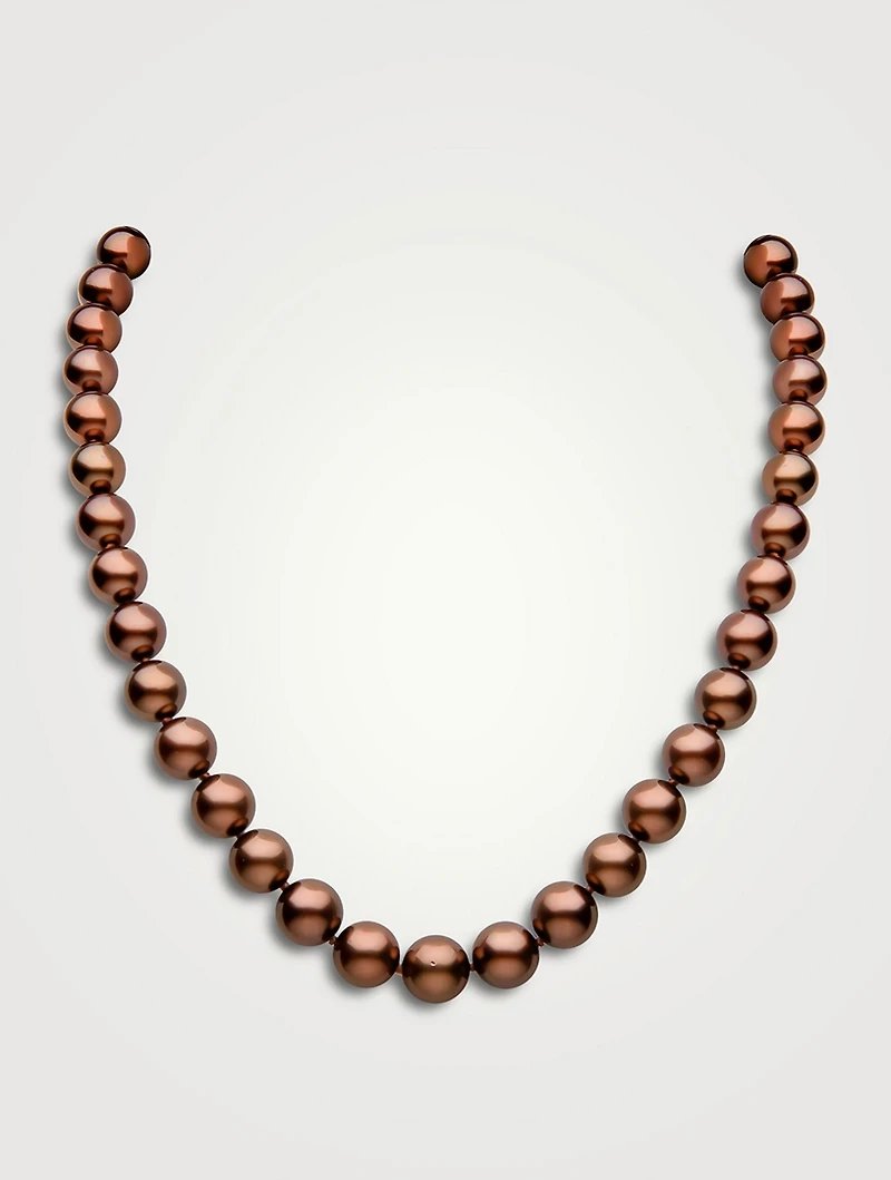 18K Rose Gold Tahitian Pearl Necklace