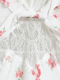 Bristelle Lace-Trimmed Slip Dress Floral Print