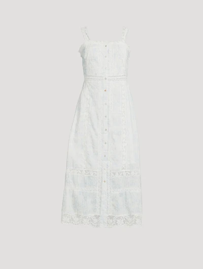 Judalon Embroidered Lace Midi Dress