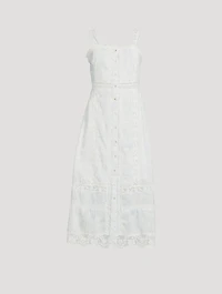 Judalon Embroidered Lace Midi Dress