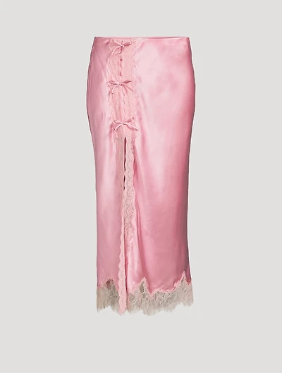 Calder Silk-Blend Midi Slip Skirt