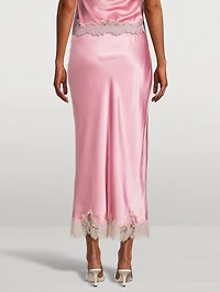 Calder Silk-Blend Midi Slip Skirt