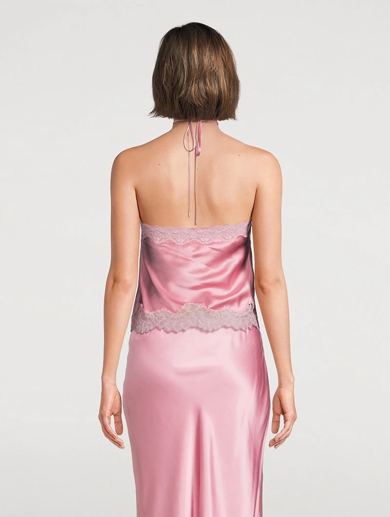 Rivier Silk-Blend Halter Top