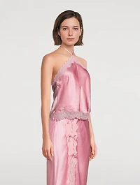 Rivier Silk-Blend Halter Top