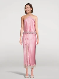 Rivier Silk-Blend Halter Top
