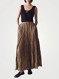 Hand Plissé Sleeveless Blouse