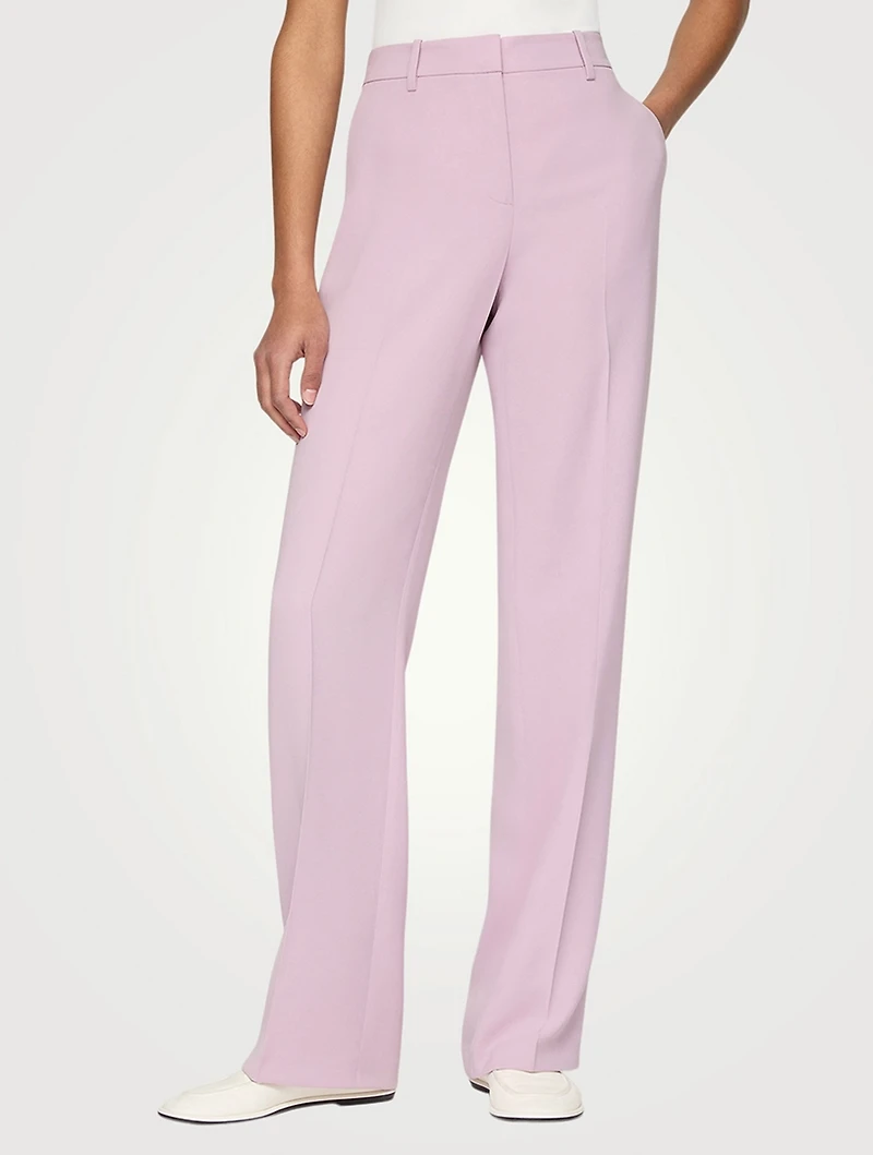 Gates Finesse Crêpe Straight-Leg Trousers