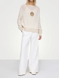 Charles Cotton Twill Wide-Leg Trousers