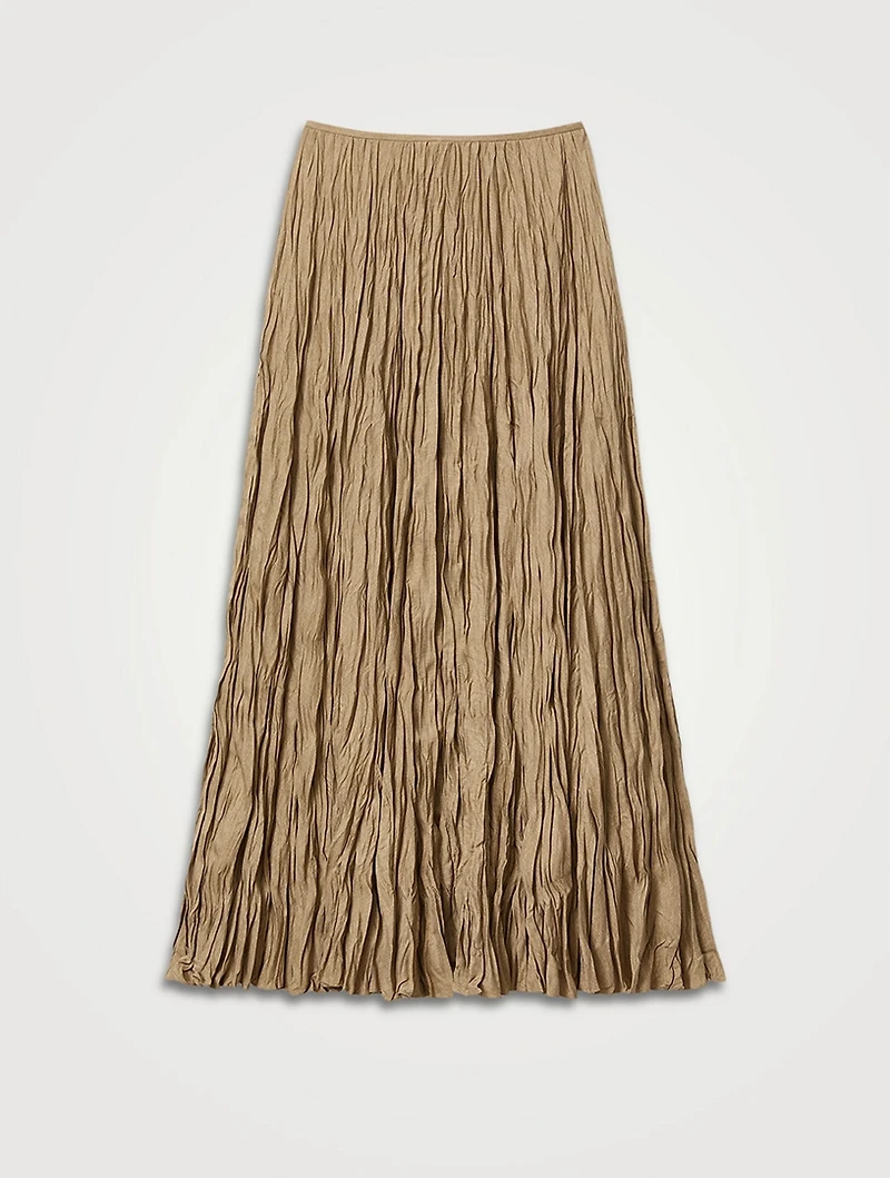 Hand Plissé Maxi Skirt