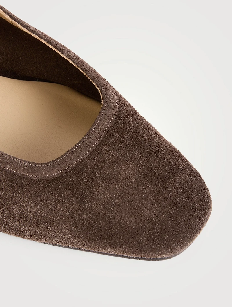 Suede Mary Jane Ballet Flats