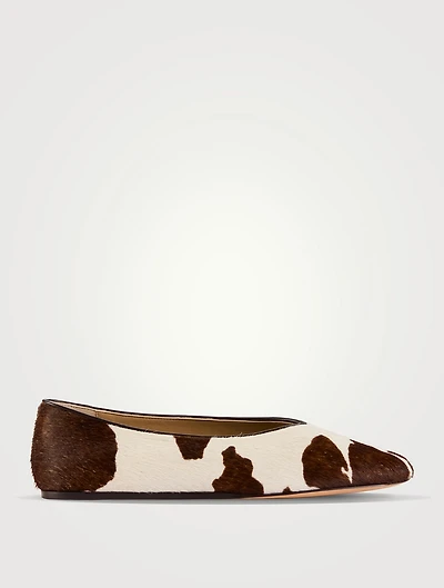 Regency Calf Hair Slippers Cow Print