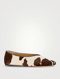 Regency Calf Hair Slippers Cow Print