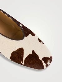 Regency Calf Hair Slippers Cow Print