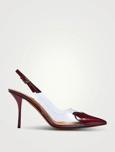 Le Cœur Patent Leather And PVC Slingback Pumps
