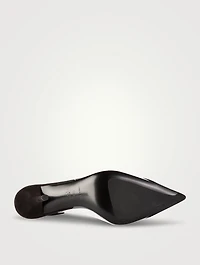 Le Cœur Suede And PVC Slingback Pumps