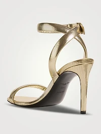 Metallic Leather Sandals