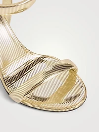 Metallic Leather Sandals