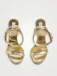 Metallic Leather Sandals