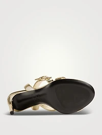 Metallic Leather Sandals