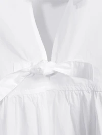 Cotton Poplin Tie String Mini Dress