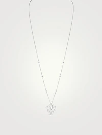 Desert Bloom 18K White Gold Pendant Necklace With Diamonds
