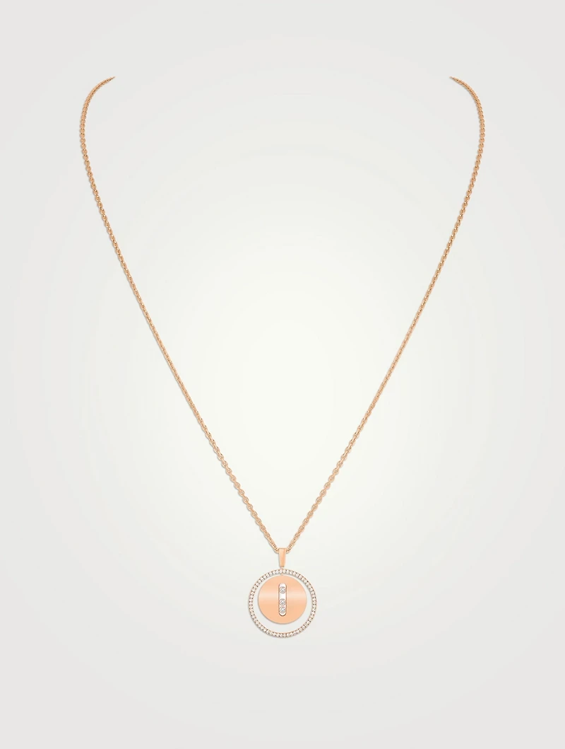 Lucky Move Gold Necklace With Diamonds
