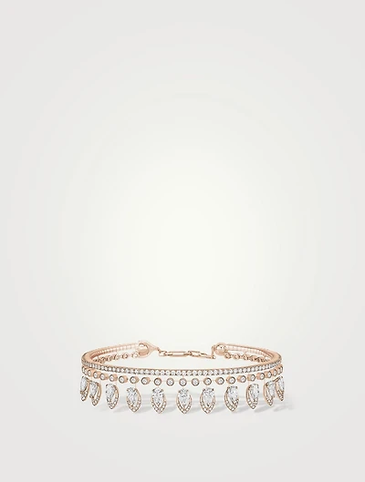 Desert Bloom 18K Rose Gold Skinny Bracelet With Diamonds